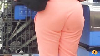 Chubby babe shit a little in pants