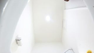 Hairy babe shitting and peeing slowly