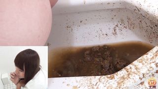 She did a real mess in public bathroom