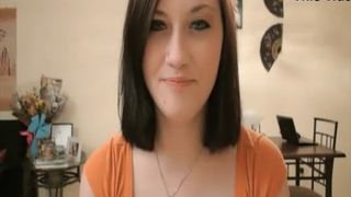 Dark haired babe shitting