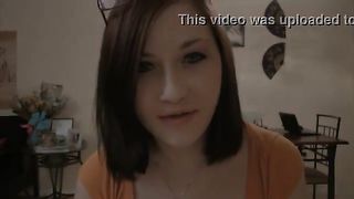 Dark haired babe shitting