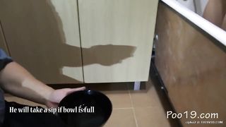 Two hot girls feed a lucky guy