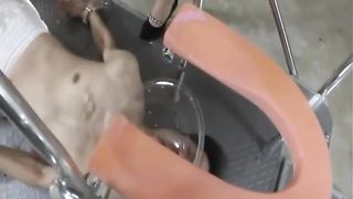 Beautiful japanese pooping on male slave