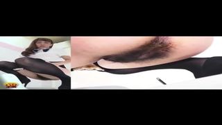 Hairy babe is pooping a lot