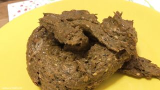 Nerdy blonde shits on a plate