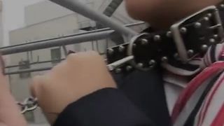 Outdoor asian panty poop