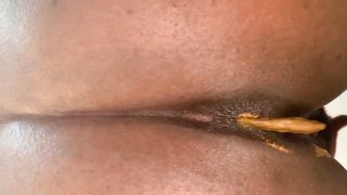 Ebony girl shitting a lot for us