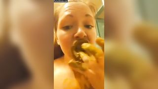 She eats a lot of shit