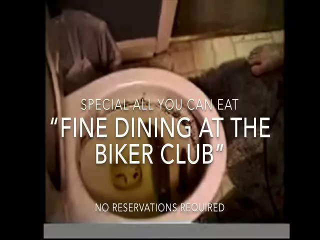 I eat shit from filthy biker club toilet