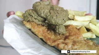 Hot latina eats her own shit