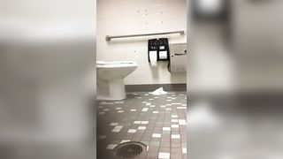 Spying on hairy babe pooping