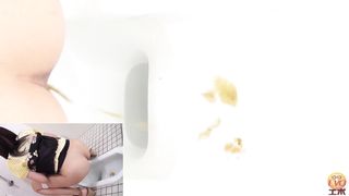 Pile of poop from young japanese girl