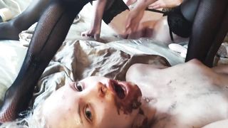 Lesbian girls into scat