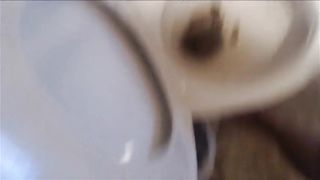 Great angle of bbw babe shitting