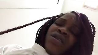 Ebony girl shitting and talking dirty