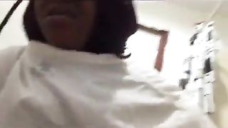 Ebony girl shitting and talking dirty