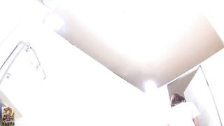 Cute japanese girl shitting slowly