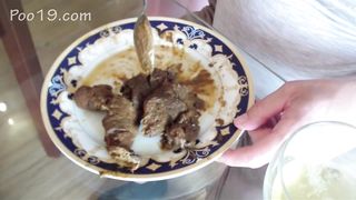 Forced to eat poop by three girls