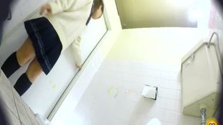 Two cute japanese girls poop