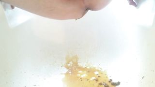 little small dick messy pee enema pooping and masturation