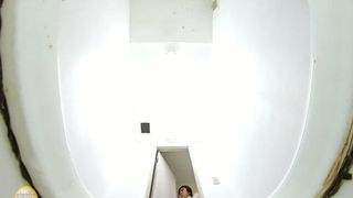 Hairy babe shits in pink panties