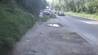 Dropped a heavy turd outdoor