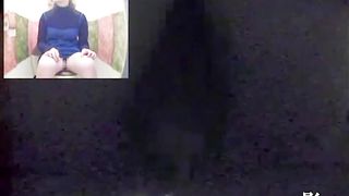 Hairy babe shitting slowly and a lot