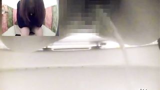 Hairy babe shitting slowly and a lot