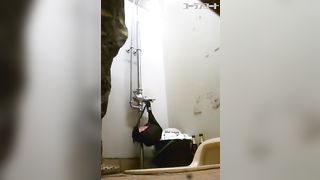 Pulled panties down to poop slowly