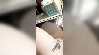 BBW babe shits on bathroom floor
