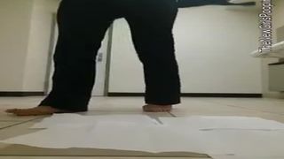 Beautiful college girl shitting