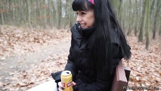 Shitting and peeing on a bench