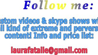 Masturbating and pissing in bathroom -LauraFatalle