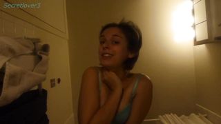 Hot teen shits on her knees