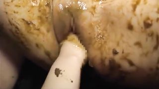 Japanese teen eats shit while getting fucked