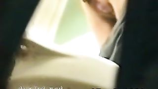 Spying on his wife pooping