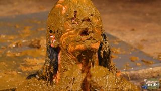 Betty masturbates and squirts in cowshit