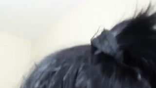 Pregnant babe using big dildo to penetrate tight ass