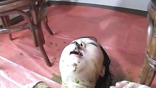 Lesbian girls poop on each other