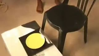 Beautiful ebony girl shitting