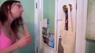 Busty babe shits in diapers