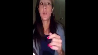 Horny college girl fingering pussy