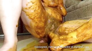 Lesbian scat smear play