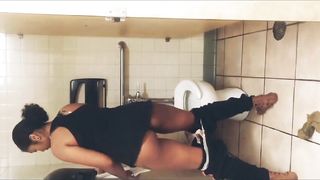 Beautiful ebony girl pooping