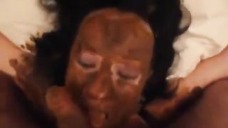Extreme scat blowjob with brunette wife