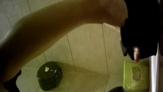 Spying on hairy chinese shitting