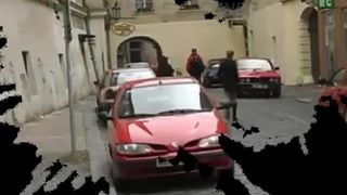 Milf shitting outdoor