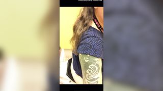 Tattooed babe teasing and shitting