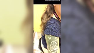 Tattooed babe teasing and shitting