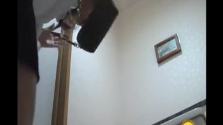 Japanese teen shits in white panties